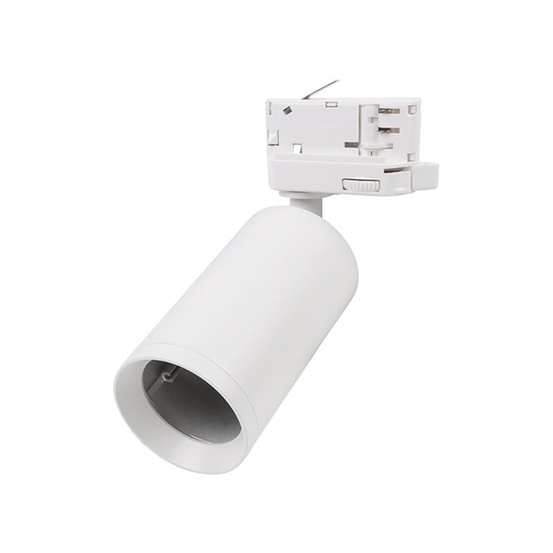 3-PHASEN SCHIENENLEUCHTE MIT FEDER GU10 WEISS