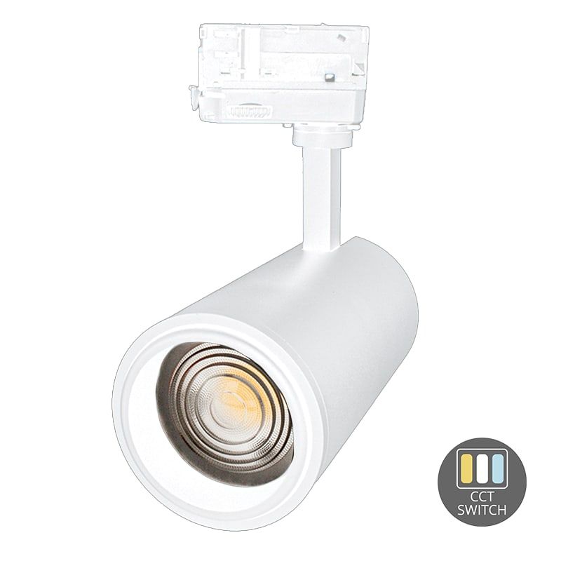 3-PHASEN SCHIENENSPOT | RHEA | 10°-60° | 30W | WEISS | CCT-SCHALTER