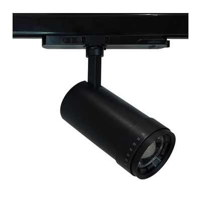 3-PHASEN SCHIENENSPOT | 30W | ZOOMBAR | WATTSCHALTER | CCT-SCHALTER | SCHWARZ