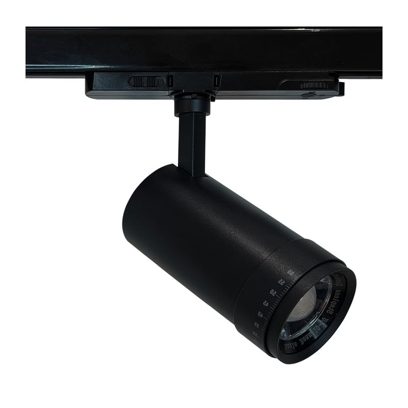 3-PHASEN SCHIENENSPOT | ZOOMBAR | WATTSCHALTER | CCT-SCHALTER | SCHWARZ