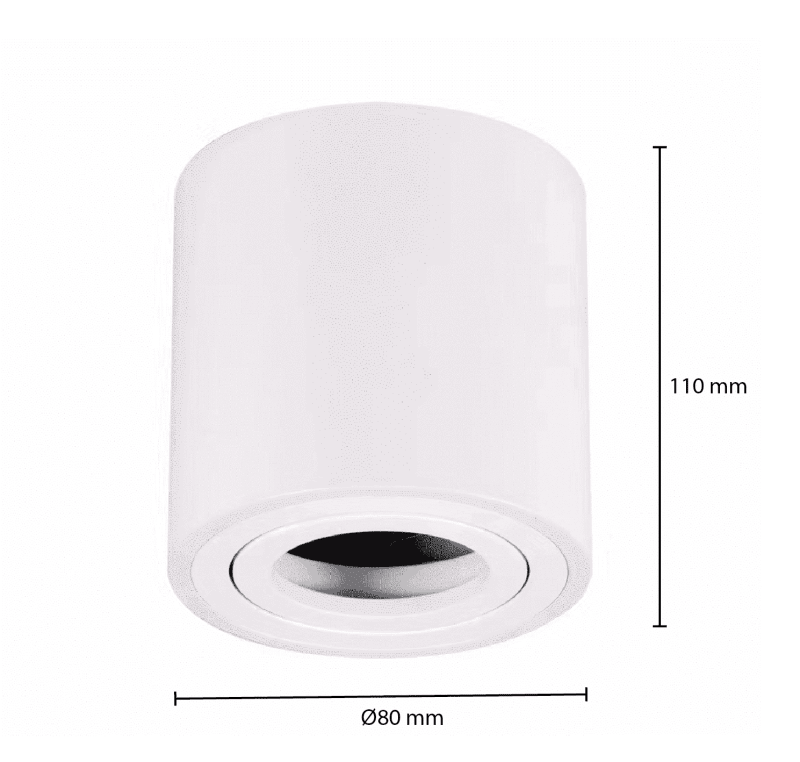 AUFPUTZSTRAHLER CRES WEISS GU10-FASSUNG