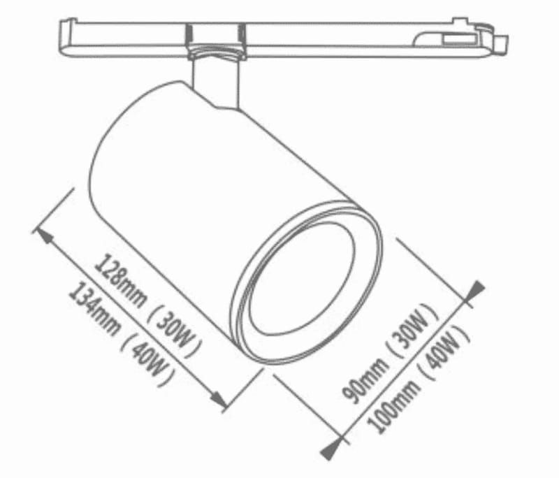 3-PHASEN SCHIENENSTRAHLER 38° WEISS 40W DIMMBAR CRi&gt;97