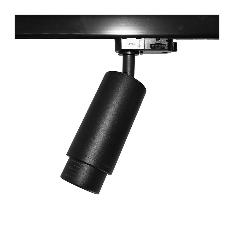 3-PHASEN SCHIENENLEUCHTE OBERON SCHWARZ GU10 ZOOMBAR