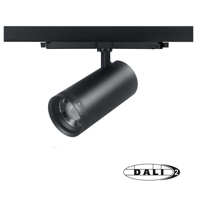 DALI 3-PHASEN SCHIENENSPOT | ZOOMBAR | WATTSCHALTER | CCT-SCHALTER | SCHWARZ
