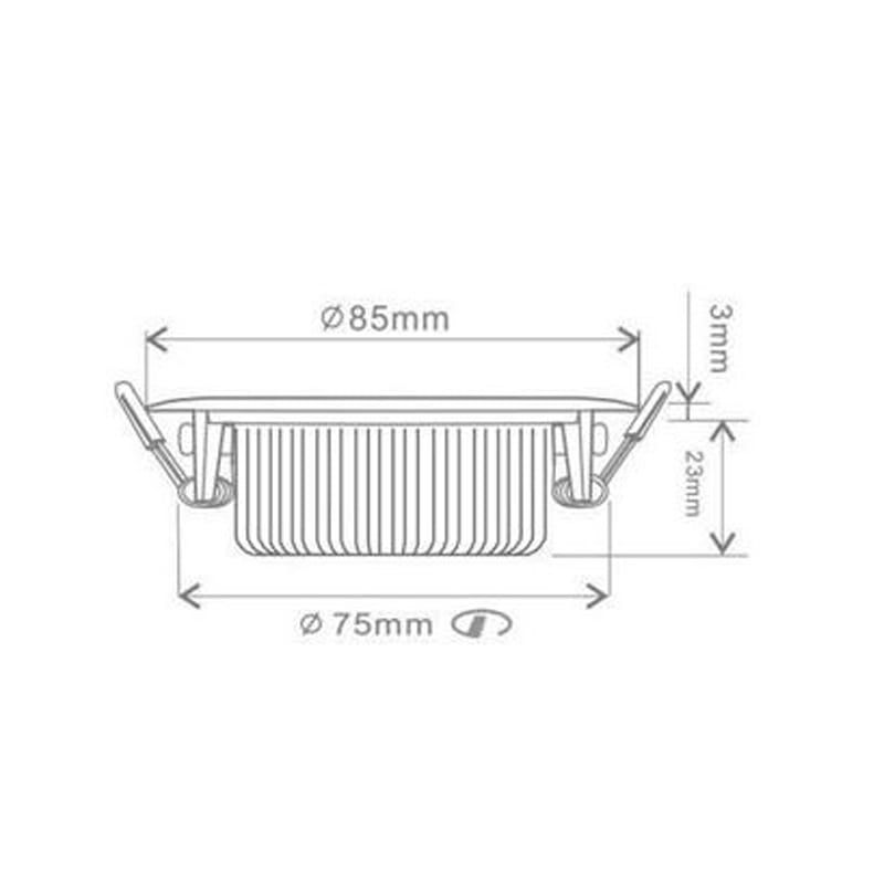 ECODIM ED-10023 | LED-EINBAUSTRAHLER | GERINGE EINBAUTIEFEN | IP54 | DIM2WARM | RUND | SCHWARZ | 75MM