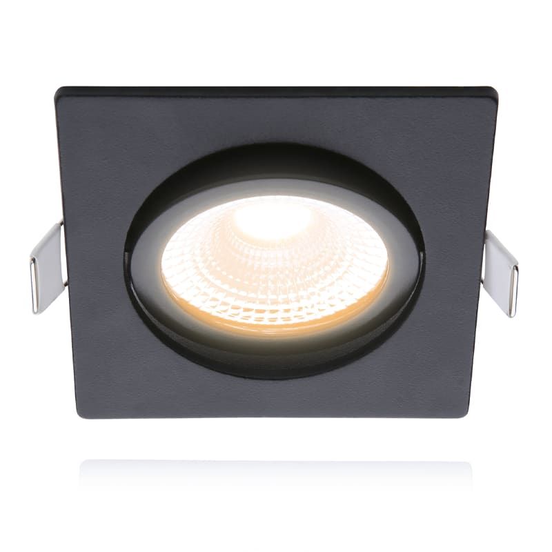 ECODIM ED-10026 | LED-EINBAUSTRAHLER | GERINGE EINBAUTIEFEN | IP54 | DIM2WARM | QUADRATISCH | SCHWARZ | 75MM