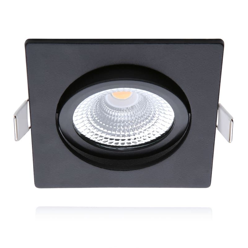 ECODIM ED-10026 | LED-EINBAUSTRAHLER | GERINGE EINBAUTIEFEN | IP54 | DIM2WARM | QUADRATISCH | SCHWARZ | 75MM