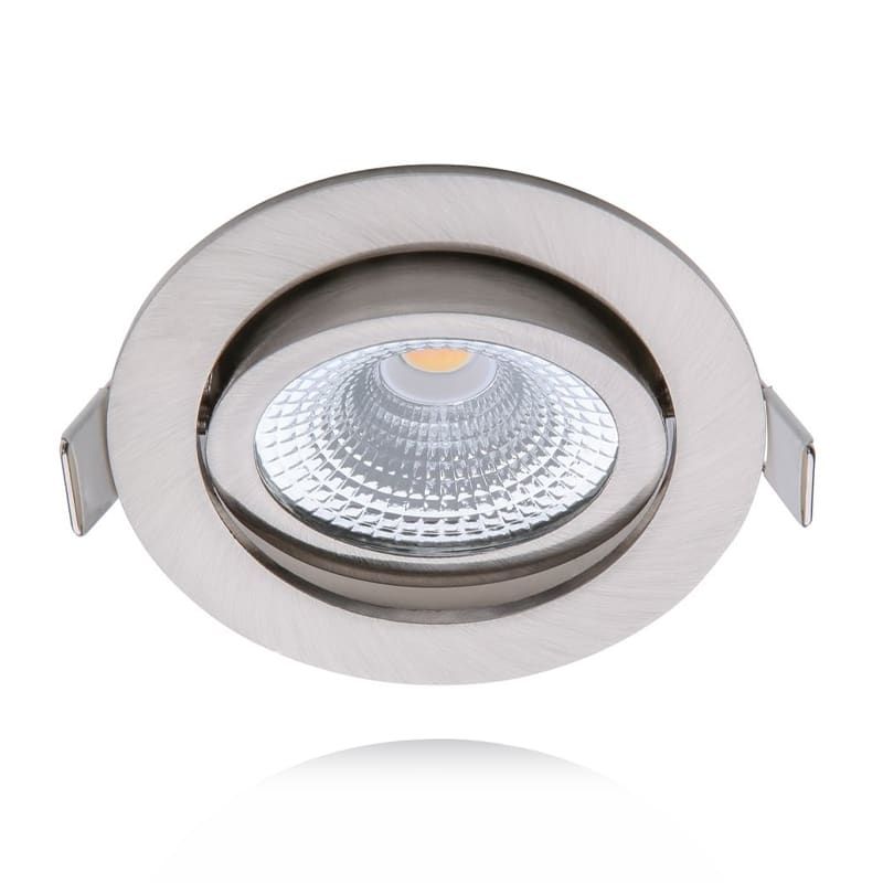 ECODIM ED-10030 | LED-EINBAUSTRAHLER | GERINGE EINBAUTIEFEN | IP54 | 2700K | RUND | GEB. NICKEL | 75MM