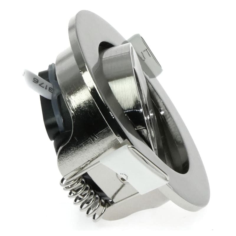 ECODIM ED-10063 | LED-EINBAUSTRAHLER | GERINGE EINBAUTIEFEN | IP54 | WARMWEISS | RUND | GEB. NICKEL | 55MM