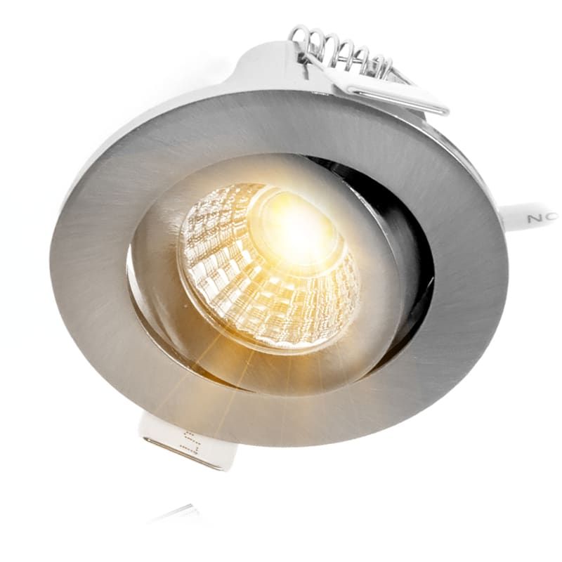 ECODIM ED-10063 | LED-EINBAUSTRAHLER | GERINGE EINBAUTIEFEN | IP54 | WARMWEISS | RUND | GEB. NICKEL | 55MM