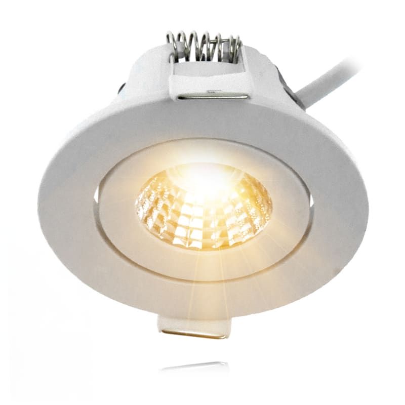 ECODIM ED-10061 | LED-EINBAUSTRAHLER | GERINGE EINBAUTIEFEN | IP54 | WARMWEISS | RUND | WEISS | 55MM