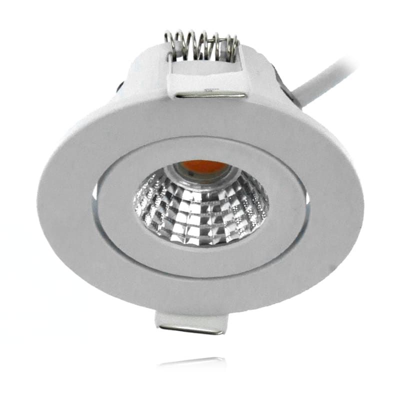 ECODIM ED-10061 | LED-EINBAUSTRAHLER | GERINGE EINBAUTIEFEN | IP54 | WARMWEISS | RUND | WEISS | 55MM