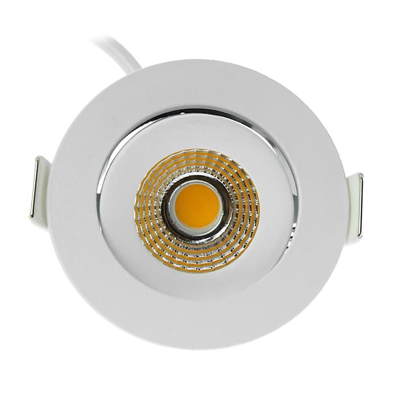 ECODIM ED-10061 | LED-EINBAUSTRAHLER | GERINGE EINBAUTIEFEN | IP54 | WARMWEISS | RUND | WEISS | 55MM