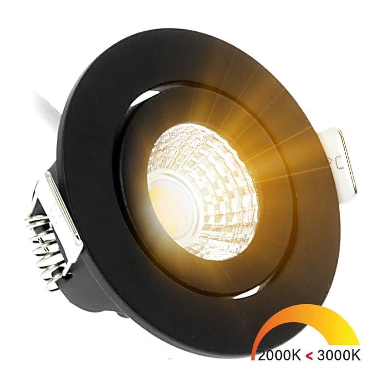 ECODIM ED-10060 | LED-EINBAUSTRAHLER | GERINGE EINBAUTIEFEN | IP54 | DIM2WARM | RUND | SCHWARZ | 55MM