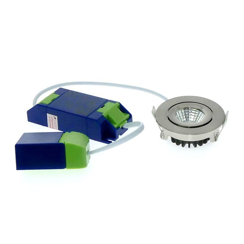 ECODIM ED-10059 | LED-EINBAUSTRAHLER | GERINGE EINBAUTIEFEN | IP54 | DIM2WARM | RUND | GEB. NICKEL | 55MM