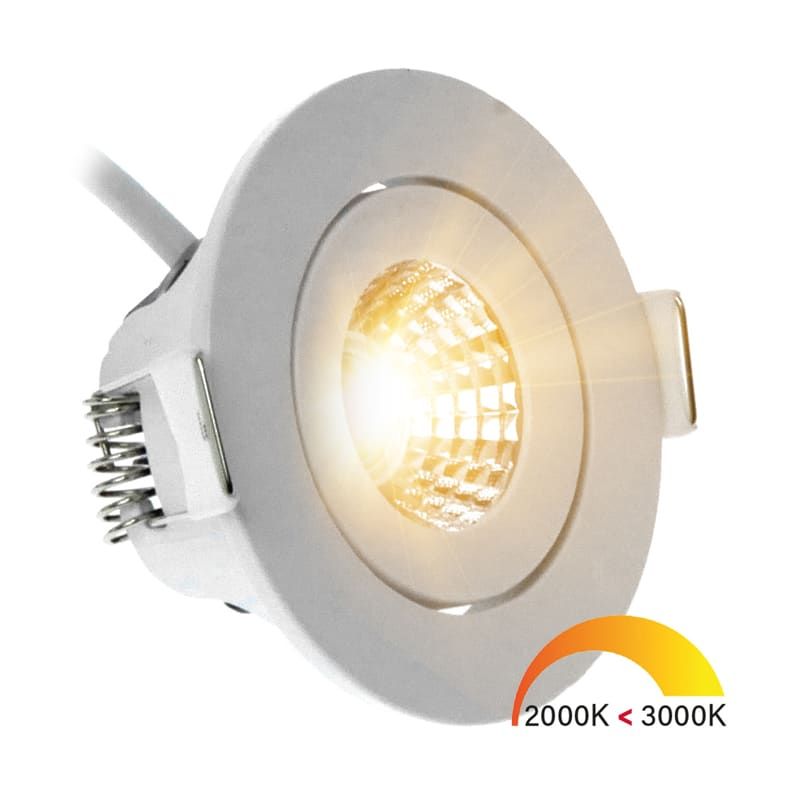 LED-EINBAUSTRAHLER | IP54 | DIM2WARM | RUND | WEISS | 55MM