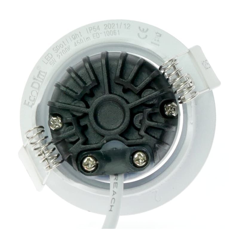 ECODIM ED-10058 | LED-EINBAUSTRAHLER | GERINGE EINBAUTIEFEN | IP54 | DIM2WARM | RUND | WEISS | 55MM