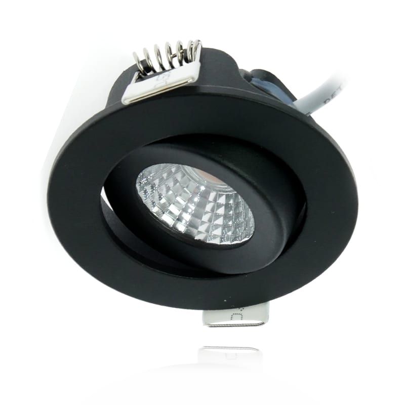 ECODIM ED-10060 | LED-EINBAUSTRAHLER | GERINGE EINBAUTIEFEN | IP54 | DIM2WARM | RUND | SCHWARZ | 55MM