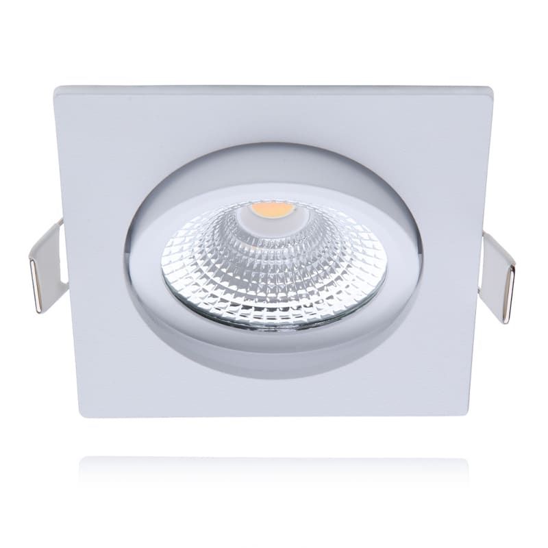 ECODIM ED-10025 | LED-EINBAUSTRAHLER | GERINGE EINBAUTIEFEN | IP54 | DIM2WARM | QUADRATISCH | WEISS | 75MM