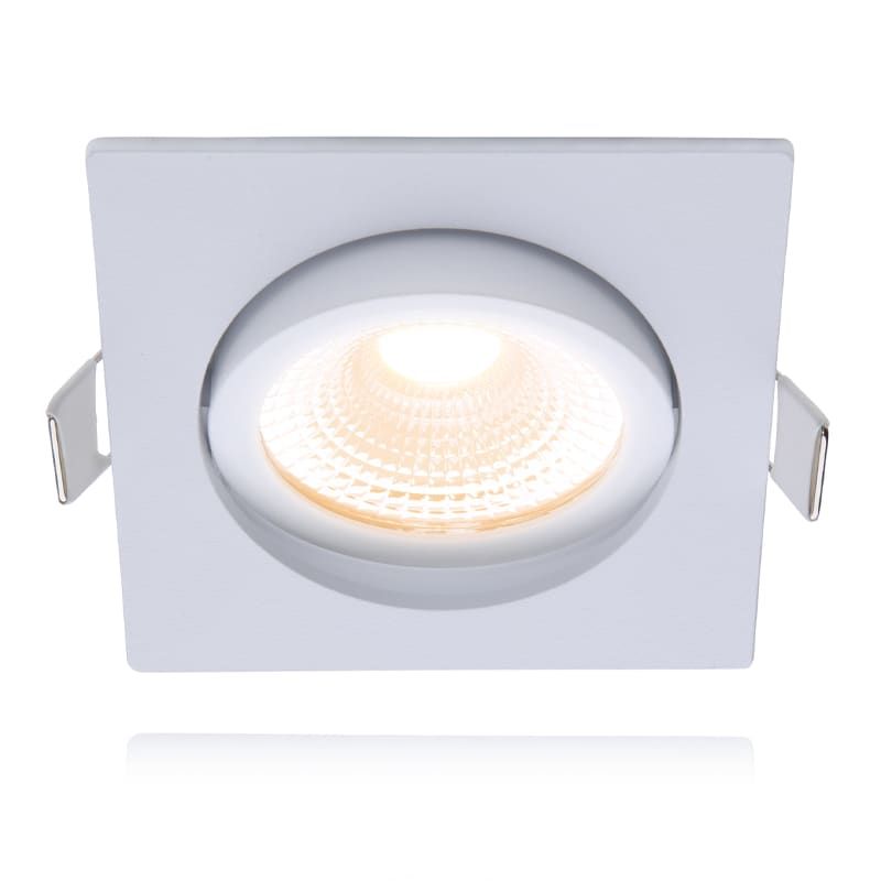 ECODIM ED-10025 | LED-EINBAUSTRAHLER | GERINGE EINBAUTIEFEN | IP54 | DIM2WARM | QUADRATISCH | WEISS | 75MM