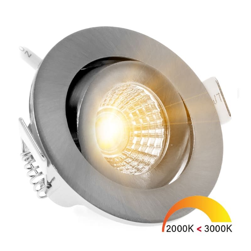 ECODIM ED-10059 | LED-EINBAUSTRAHLER | GERINGE EINBAUTIEFEN | IP54 | DIM2WARM | RUND | GEB. NICKEL | 55MM