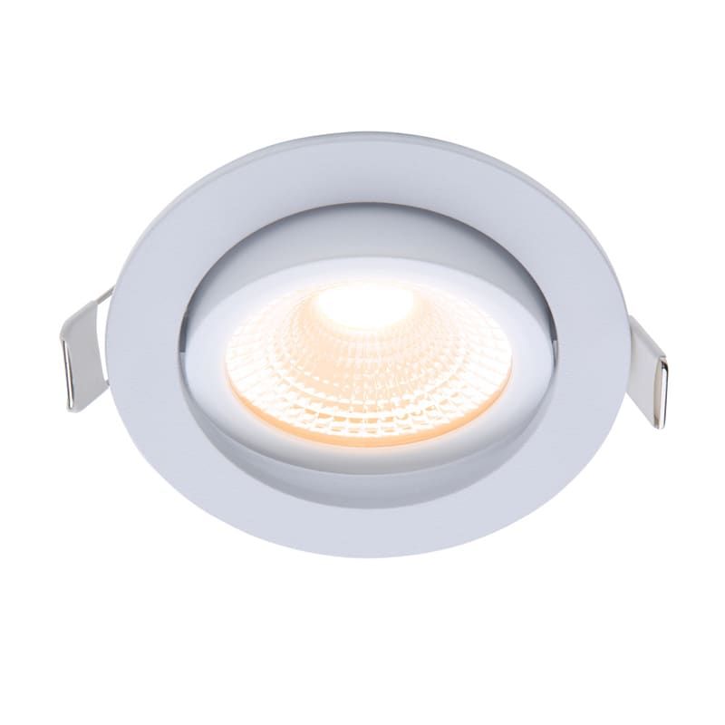 ECODIM ED-10028 | LED-EINBAUSTRAHLER | GERINGE EINBAUTIEFEN | IP54 | 2700K | RUND | WEISS | 75MM