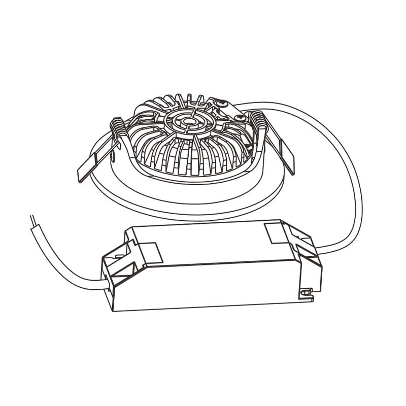 ECODIM ED-10023 | LED-EINBAUSTRAHLER | GERINGE EINBAUTIEFEN | IP54 | DIM2WARM | RUND | SCHWARZ | 75MM