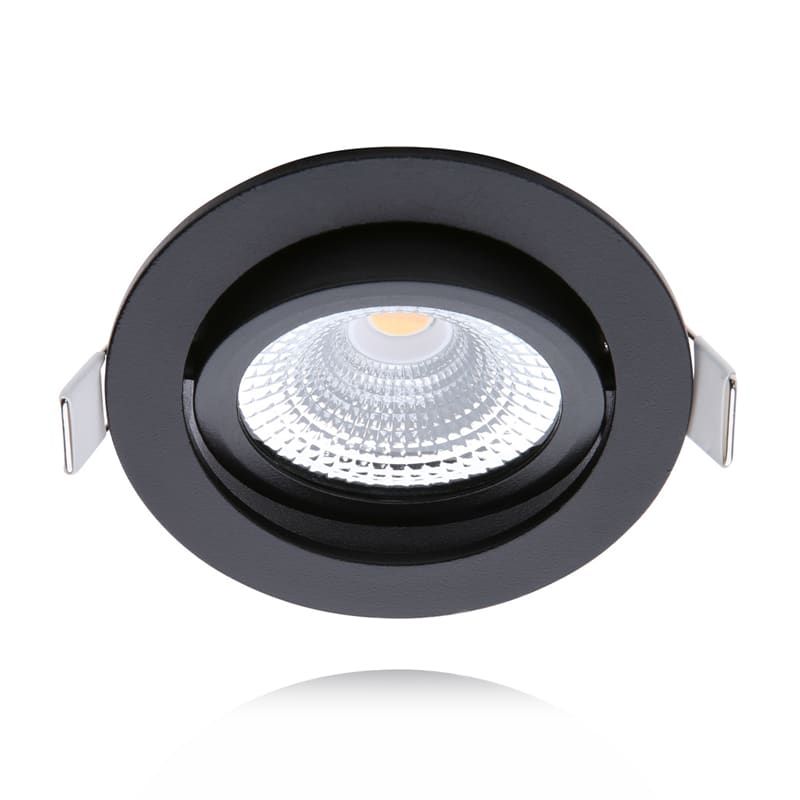 ECODIM ED-10029 | LED-EINBAUSTRAHLER | GERINGE EINBAUTIEFEN | IP54 | 2700K | RUND | SCHWARZ | 75MM