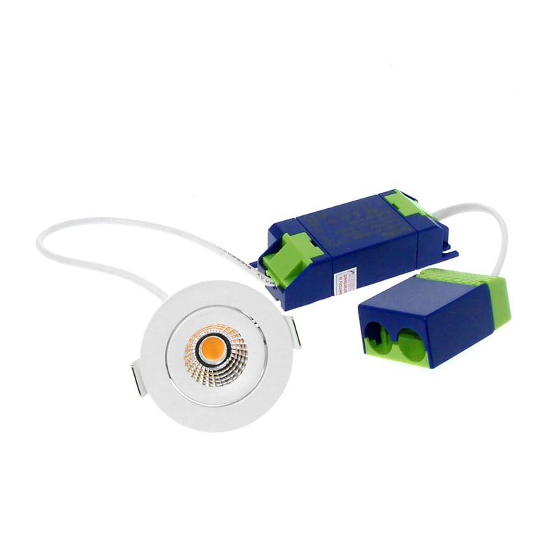 ECODIM ED-10058 | LED-EINBAUSTRAHLER | GERINGE EINBAUTIEFEN | IP54 | DIM2WARM | RUND | WEISS | 55MM