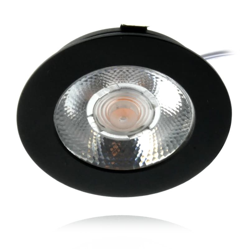 ECODIM ED-10046 | LED-MÖBELSTRAHLER | GERINGE EINBAUTIEFEN | IP54 | WARMWEISS | RUND | SCHWARZ | 55MM