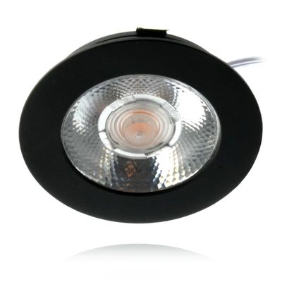 ECODIM ED-10046 | LED-MÖBELSTRAHLER | GERINGE EINBAUTIEFEN | IP54 | WARMWEISS | RUND | SCHWARZ | 55MM