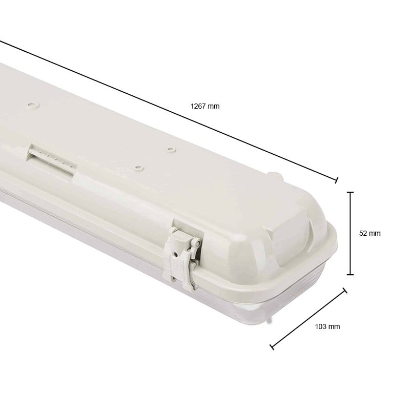 IP65-LEUCHTE PORTIA 120CM 2 ROHRE (SCHLANK)