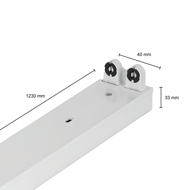 IP22 LEUCHTE RAX 2 LEUCHTSTOFFRÖHREN 120CM
