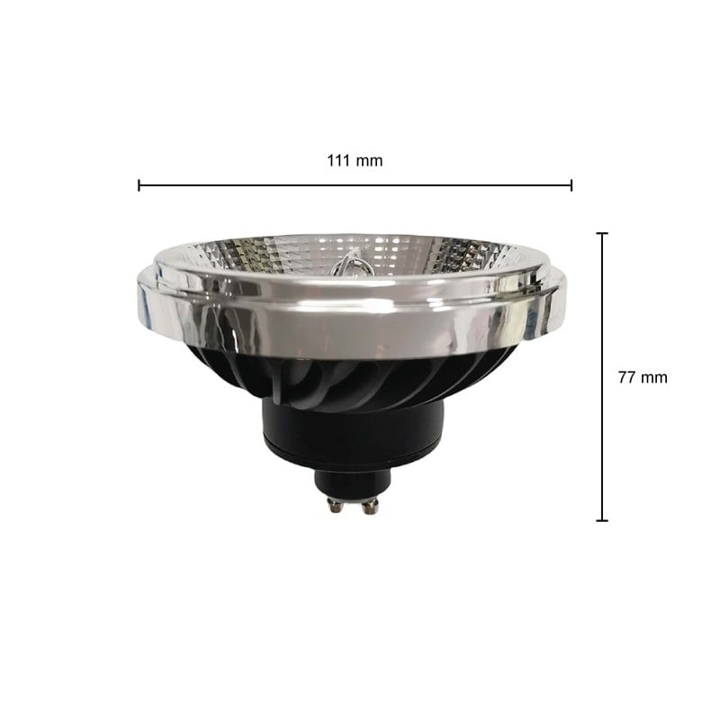 LED AR111 | GU10 | SPOT | 15W | DIMMBAR | SCHWARZ
