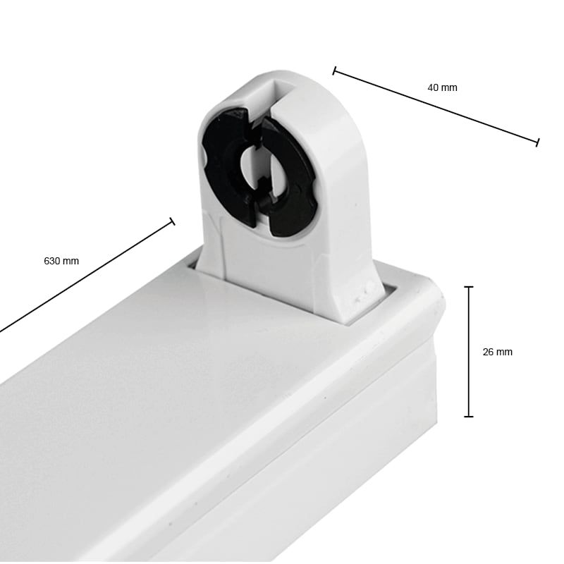 IP22 LEUCHTE RAX 1 LEUCHTSTOFFRÖHRE 60CM