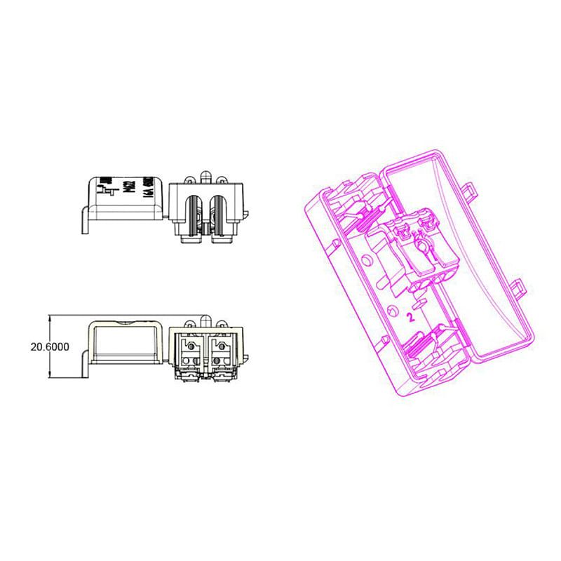 KABELBOX | INKL. ANSCHLUSS | 2 KERN