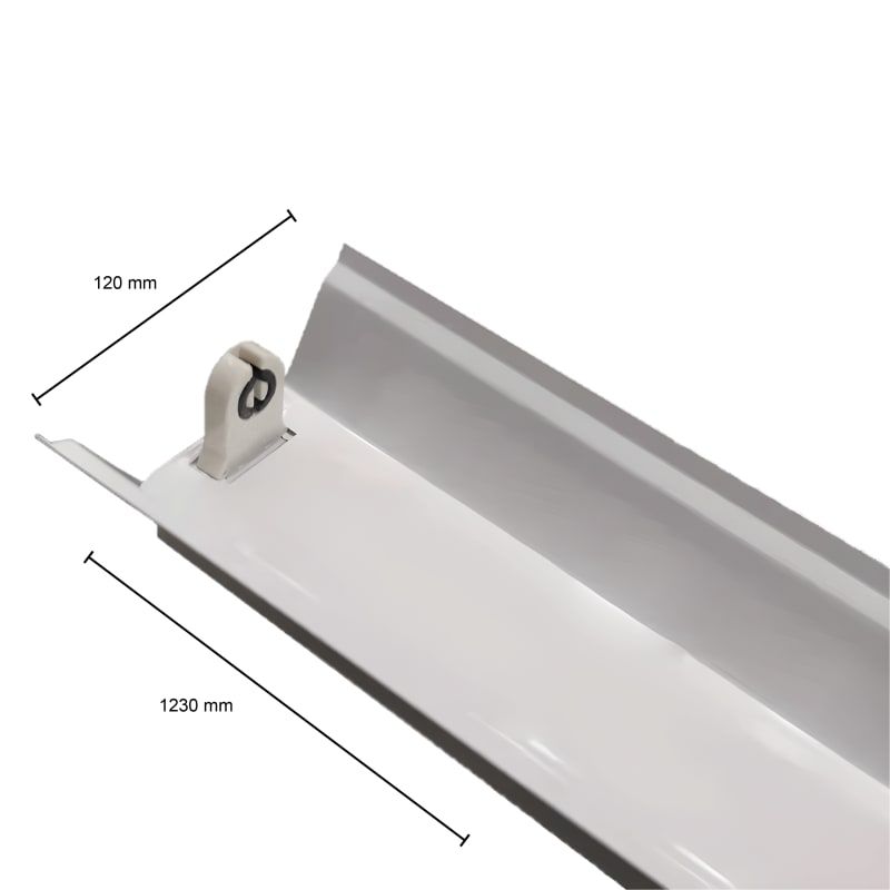 IP22-LEUCHTE REFLEKTOR FÜR 1X LED-Leuchtstoffröhre 120CM