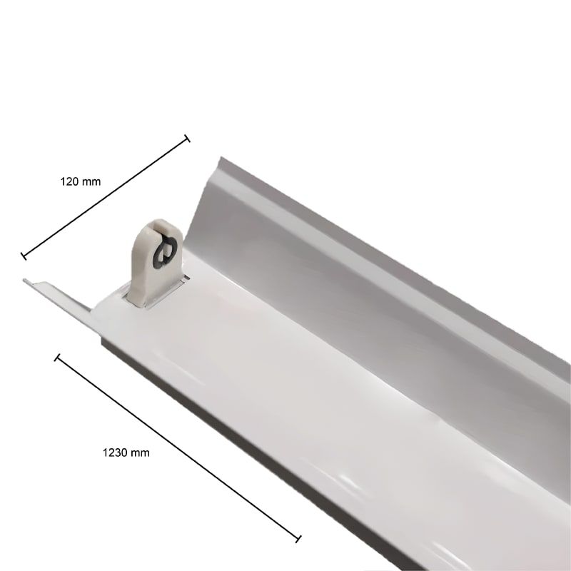 IP22-LEUCHTE REFLEKTOR FÜR 1X LED-Leuchtstoffröhre 120CM