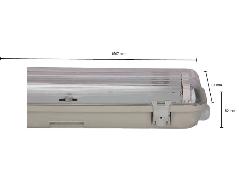 IP65-LEUCHTE PORTIA 150CM 1 ROHR (SCHLANK)