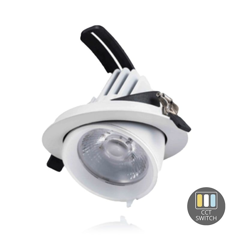 LED-DOWNLIGHT | KIPPBAR | Ø145 | 28W | WEISS | CCT-SCHALTER