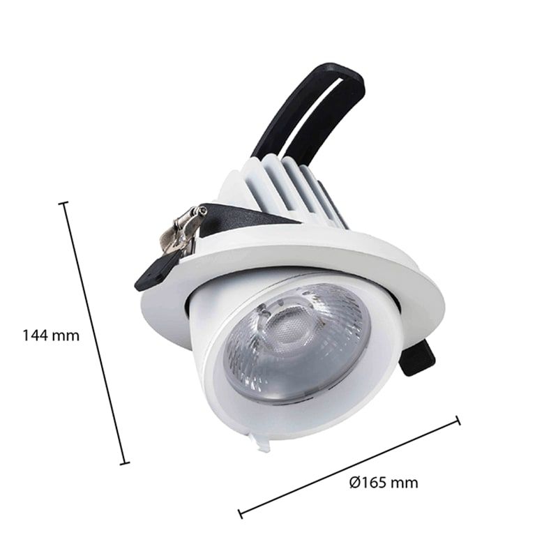 LED-DOWNLIGHT | KIPPBAR | Ø145 | 28W | WEISS | CCT-SCHALTER
