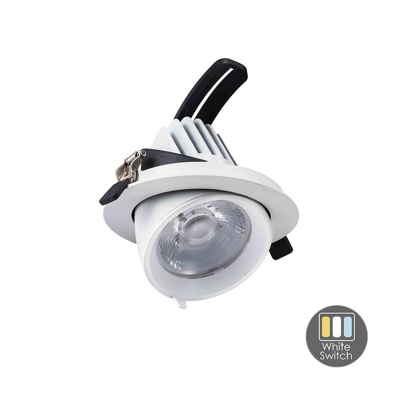 LED-DOWNLIGHT | KIPPBAR | Ø145 | 28W | WEISS | CCT-SCHALTER