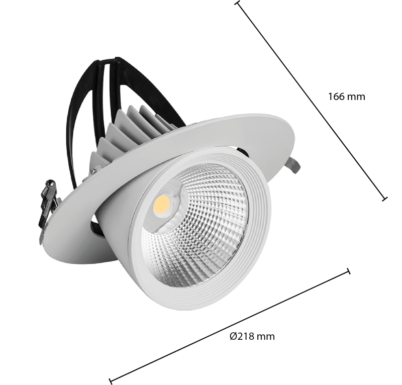 LED-DOWNLIGHT | KIPPBAR | Ø195 | 40W