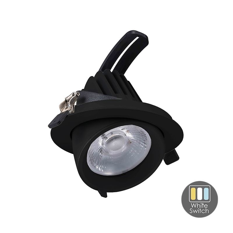 LED-DOWNLIGHT | KIPPBAR | Ø145 | 30W | SCHWARZ | CCT-SCHALTER