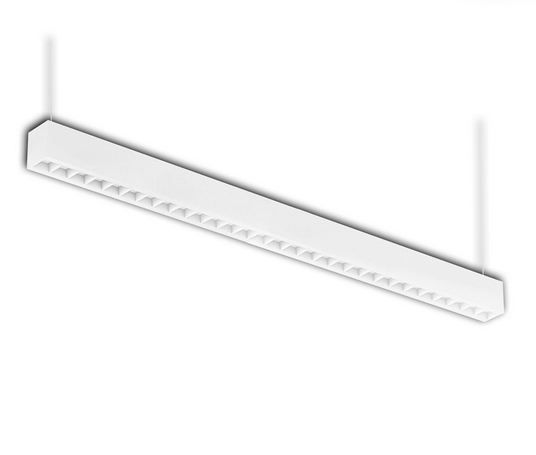 LED Aufbau/Hängeleuchte Linear Raster 40W, anreihbar, weiß, 3000|3500|4000K, inkl.Seil