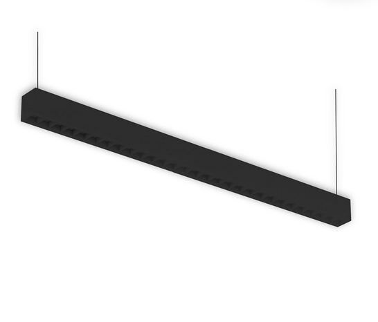 LED Aufbau/Hängeleuchte Linear Raster 40W, anreihbar, schwarz, 3000|3500|4000K, inkl.Seil