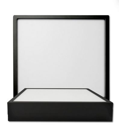 LED Deckenleuchte PRO schwarz, 15W, eckig, 170x170mm, ColorSwitch 2700|3000|4000K, dimmbar