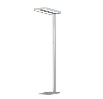 LED Stehleuchte Up&amp;Down, 40W+40W, UGR<19, silber, neutralweiß, Dimm-Regler