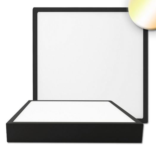 LED Deckenleuchte PRO schwarz, 30W, eckig, 300x300mm, ColorSwitch 2700|3000|4000K, dimmbar