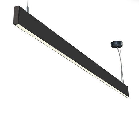 LED Hängeleuchte Linear Up&amp;Down 1200, 40W, prismatisch, linear- u. 90° verbindbar, schwarz, warmweiß